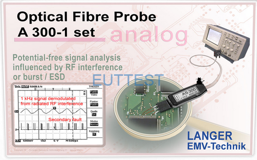 A300- 1/2 set 德国 langer-emv 模拟转光纤信号到示波器 带宽500kHz