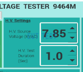 HT9464M set test voltage and time