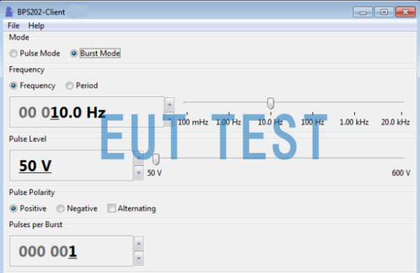 Installation Software for BPS 202-client Pulse Injection Testing