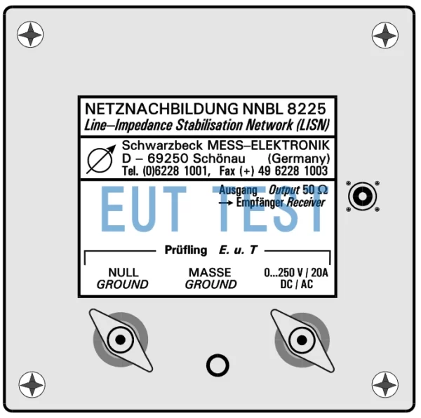 NNBL 8225 Schwarzbeck Linear Impedance Stabilization Network Current 20A