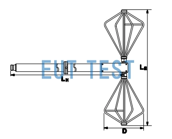 BBUK 9139 + UBAA 9114 Schwarzbeck 1200MHz Biconical Antenna