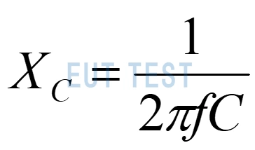 Capacitive Reactance of Capacitor Calculation Formula