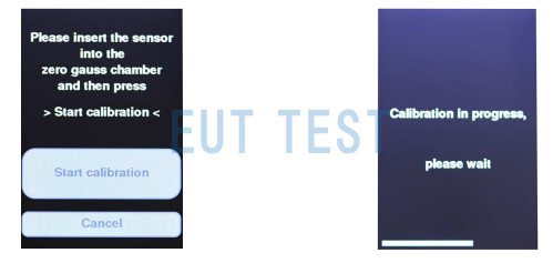 Calibration of HS 3D-SENS50T1, HS 3D-SENS100T1 and HS 3D-CONTROL