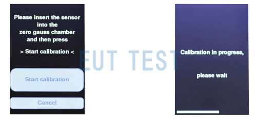 Calibration of HS 3D-SENS50T1, HS 3D-SENS100T1 and HS 3D-CONTROL