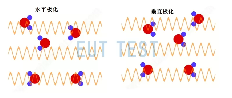 水分子在交变电场作用力下交变摆动