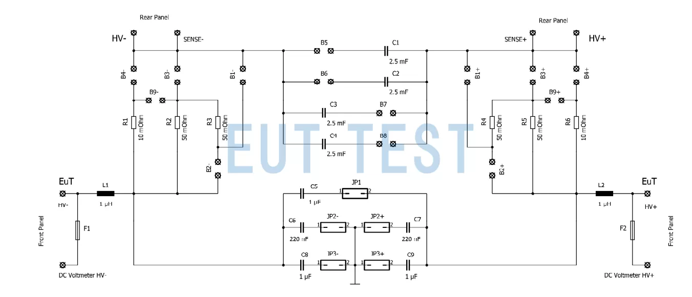BNB 8654C Configuration of Series Resistors and Inductors Away from the Diagram