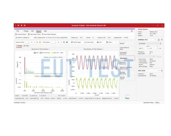 Compliance Test Studio 23 (CTS 23) EMTEST Harmonic Flicker Test Software