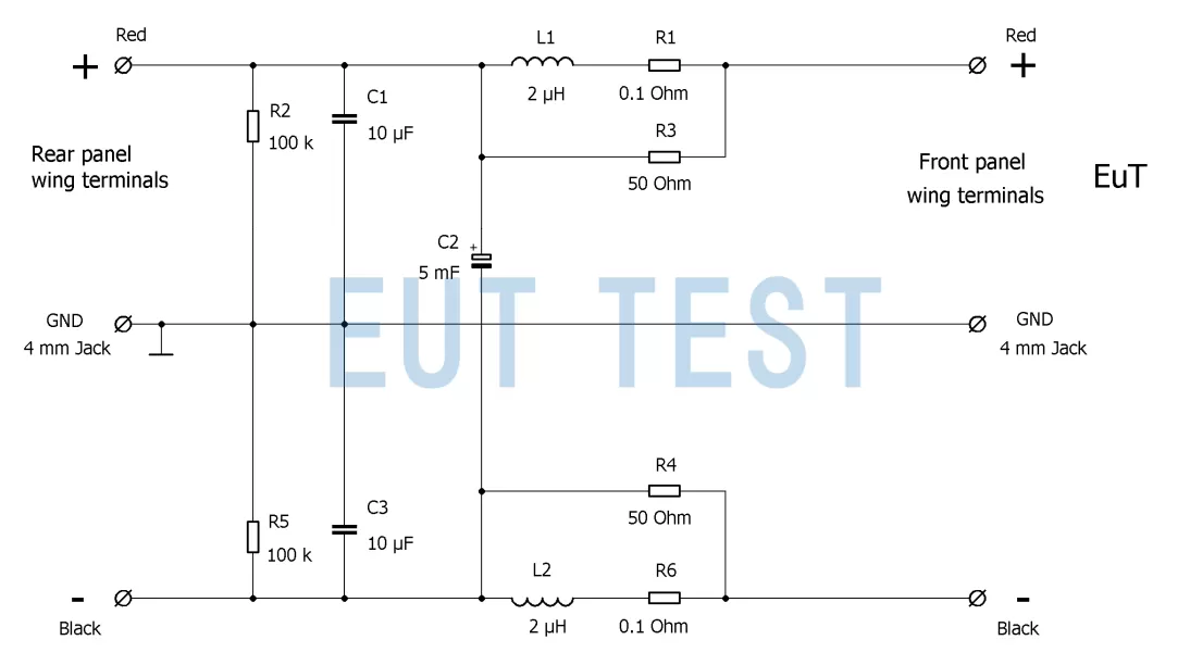 ECSS LISN 2 - 75A 阻抗设计原理图