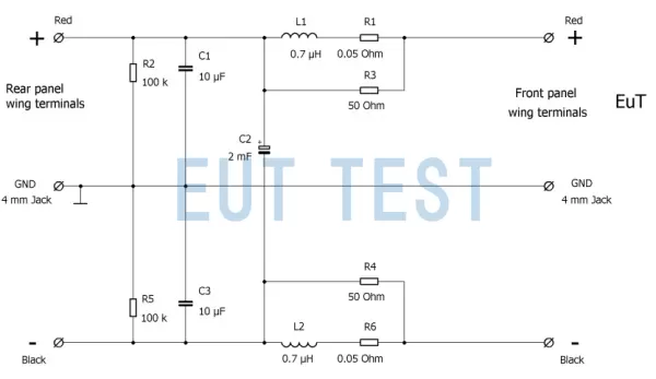 Schematic Diagram of ECSS LISN 3 Circuit Design