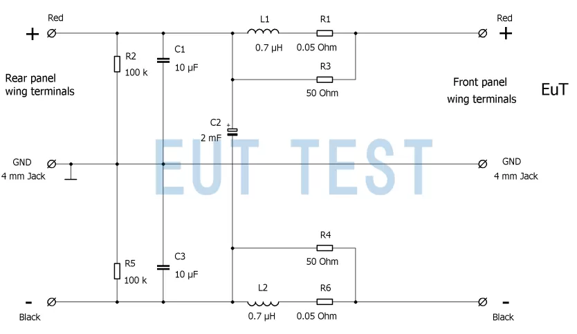 Schematic Diagram of ECSS LISN 3 Circuit Design
