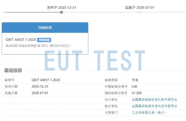 IC EMC List of National Standards for Electromagnetic Compatibility of Integrated Circuits 2026 Update